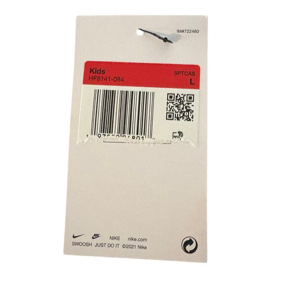 NWT Nike Dark Gray Pants YL HF8141-084 w/ Interior Drawstring - Picture 7 of 8